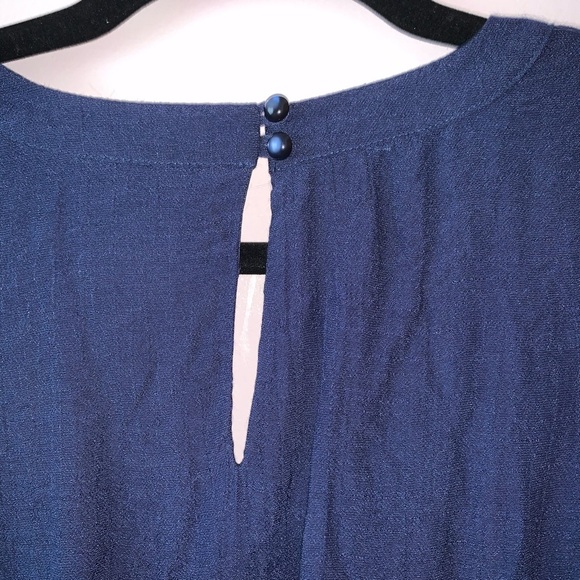 Buckle As U Wish Navy Blue Embroidered Boho Sleeveless Mini Dress Small Women’s - Picture 7 of 10